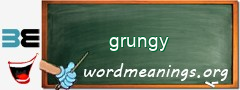 WordMeaning blackboard for grungy